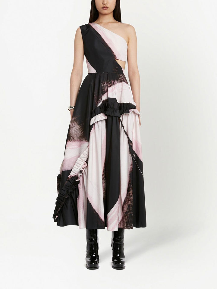 Alexander Mcqueen one-shoulder midi dress