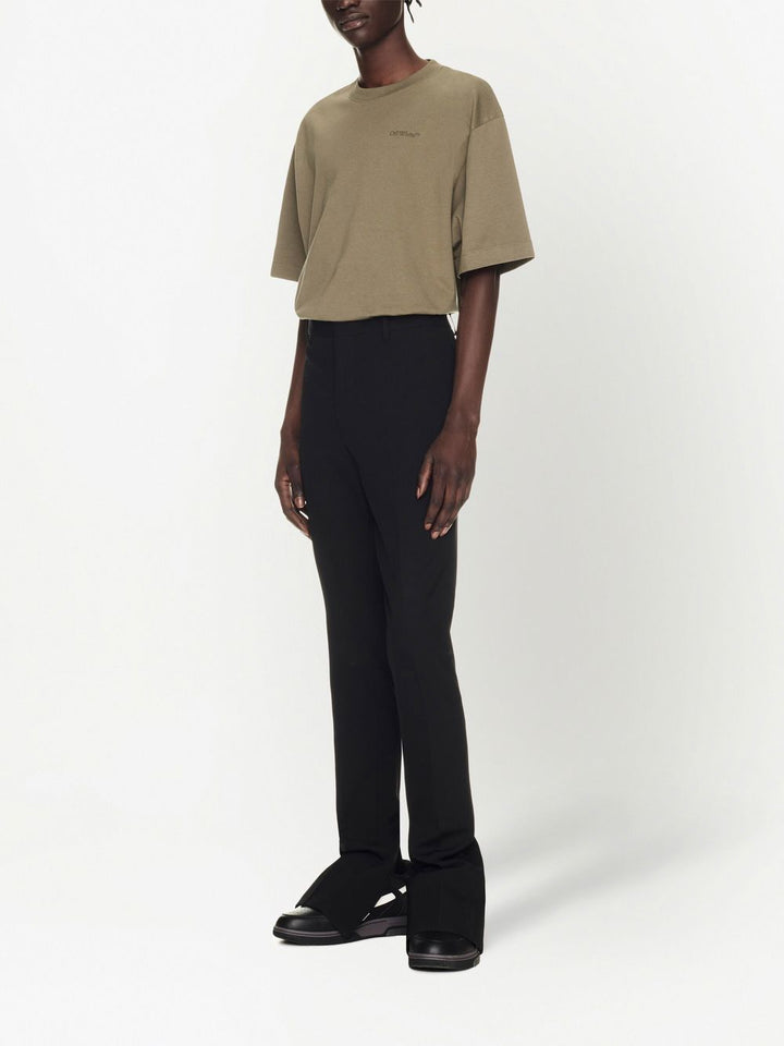 Off White Trousers Black