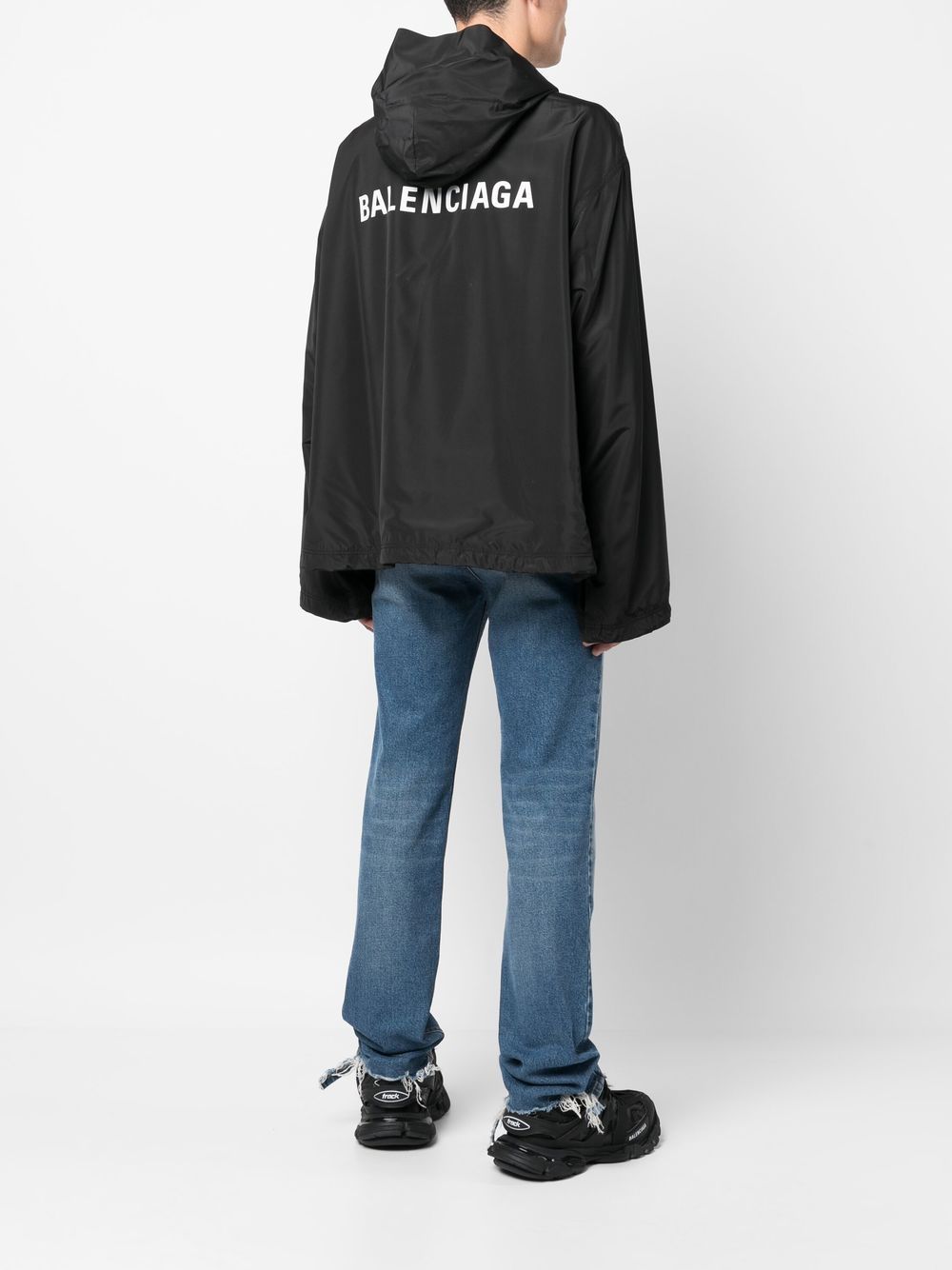 Balenciaga Black logo windbreaker