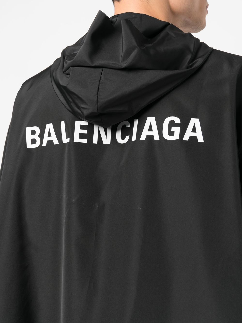 Balenciaga Black logo windbreaker