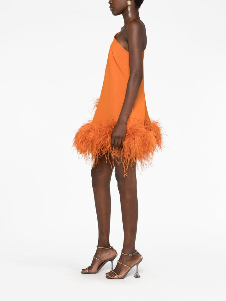 TALLER MARMO PRE ubud feathered-trim mini dress