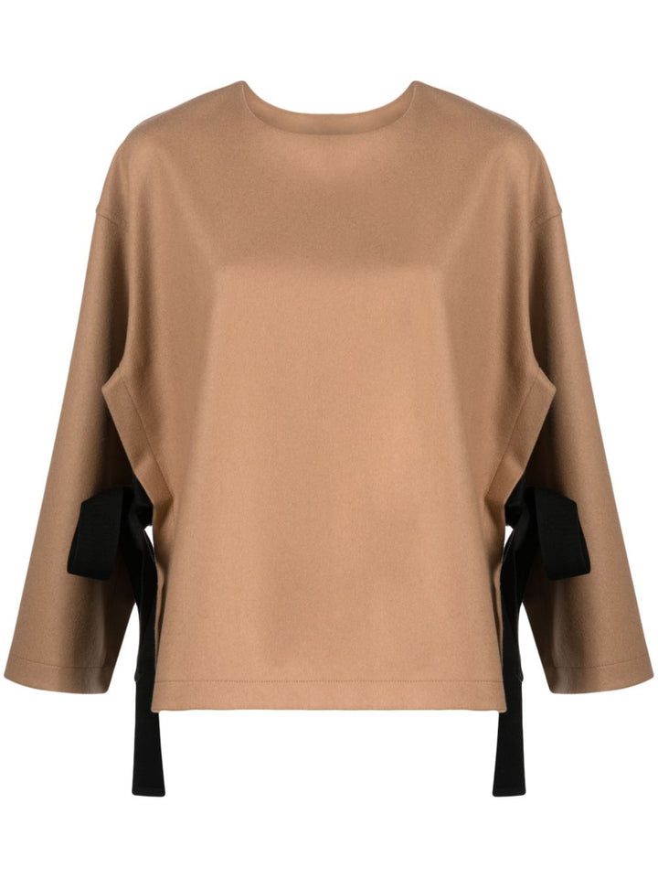 Erika Cavallini Semi-Couture Top Camel