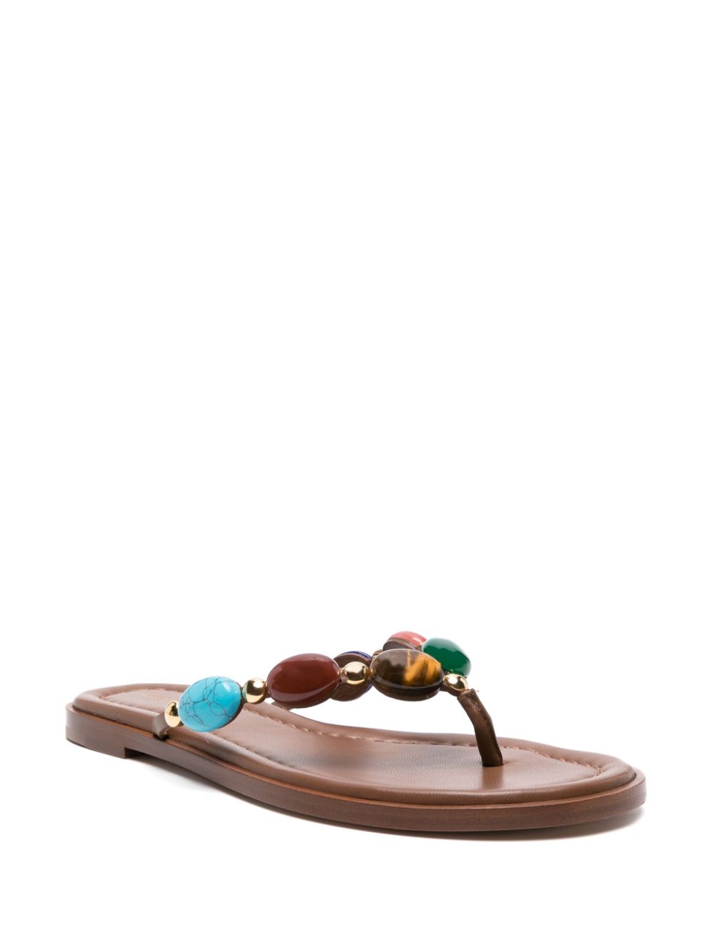 Gianvito Rossi Sandals Shanti Leather Thong Sandal