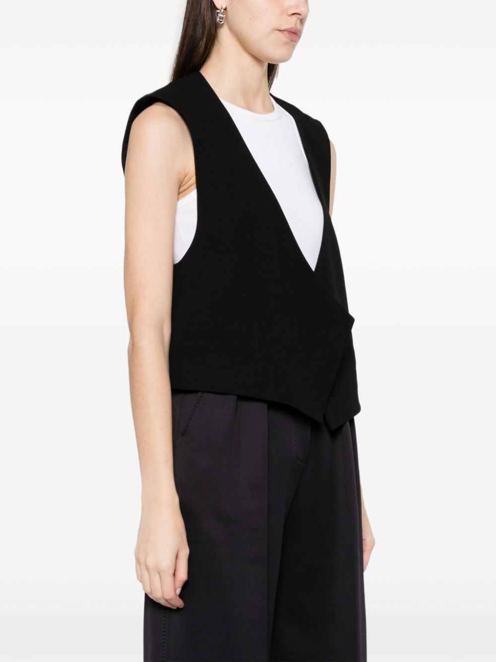 ベスト・ジレ AMI PARIS SS24 SLEEVELESS JACKET (FBV757.WV0039 001 BLACK) Ami Paris vest – Choosh