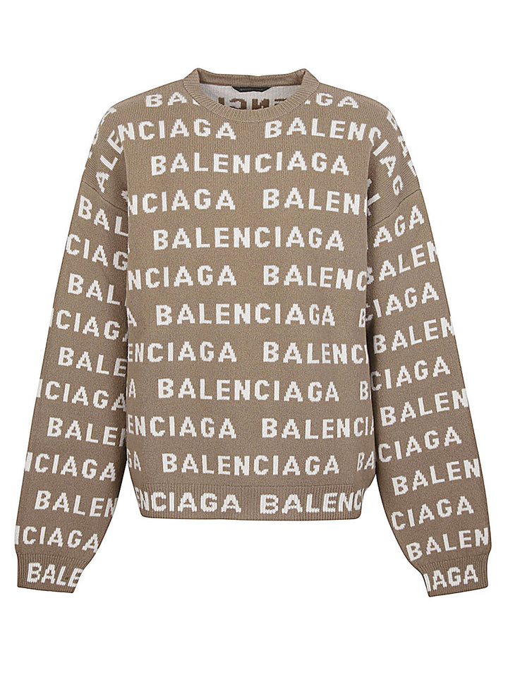 Balenciaga Allover Logo Sweater