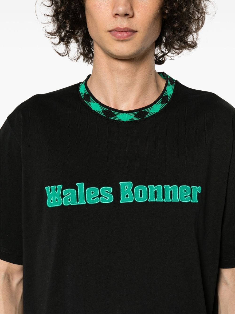 WALES BONNER T-shirts and Polos Black