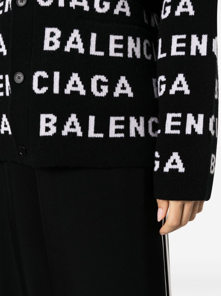 Balenciaga Logo Cardigan