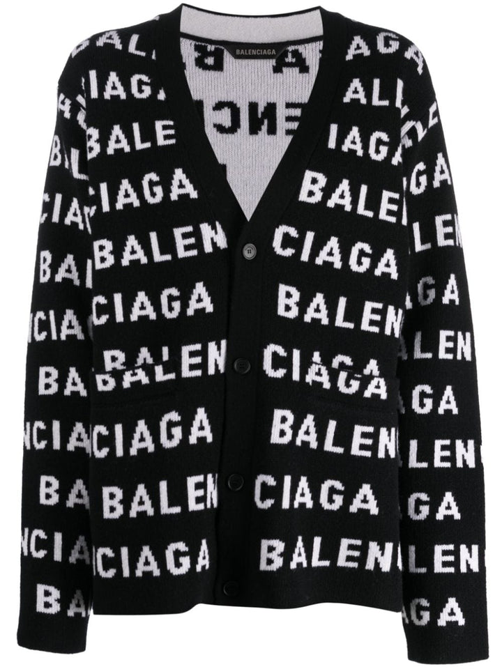 Balenciaga Logo Cardigan