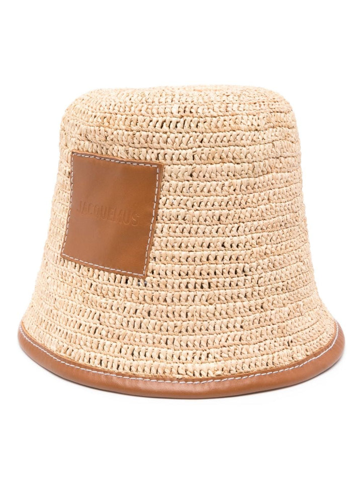 JACQUEMUS Hat with Leather trim