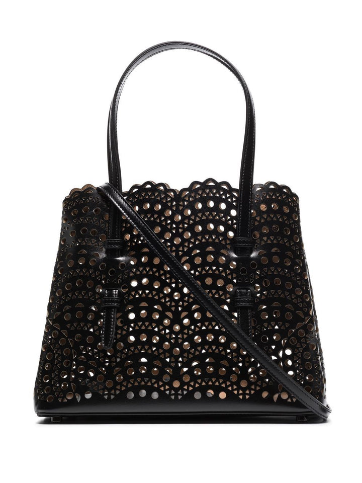 Alaia Mina Bag in Vienne Wave Calfskin