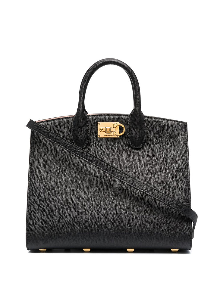 Ferragamo Studio Box Leather Tote