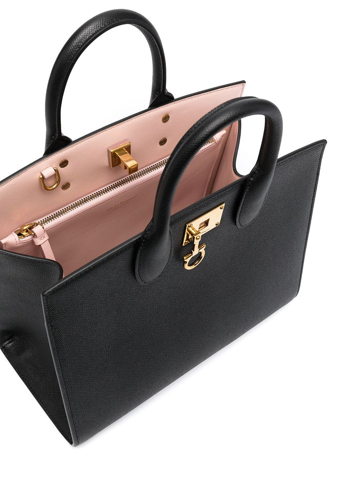 Ferragamo Studio Box Leather Tote