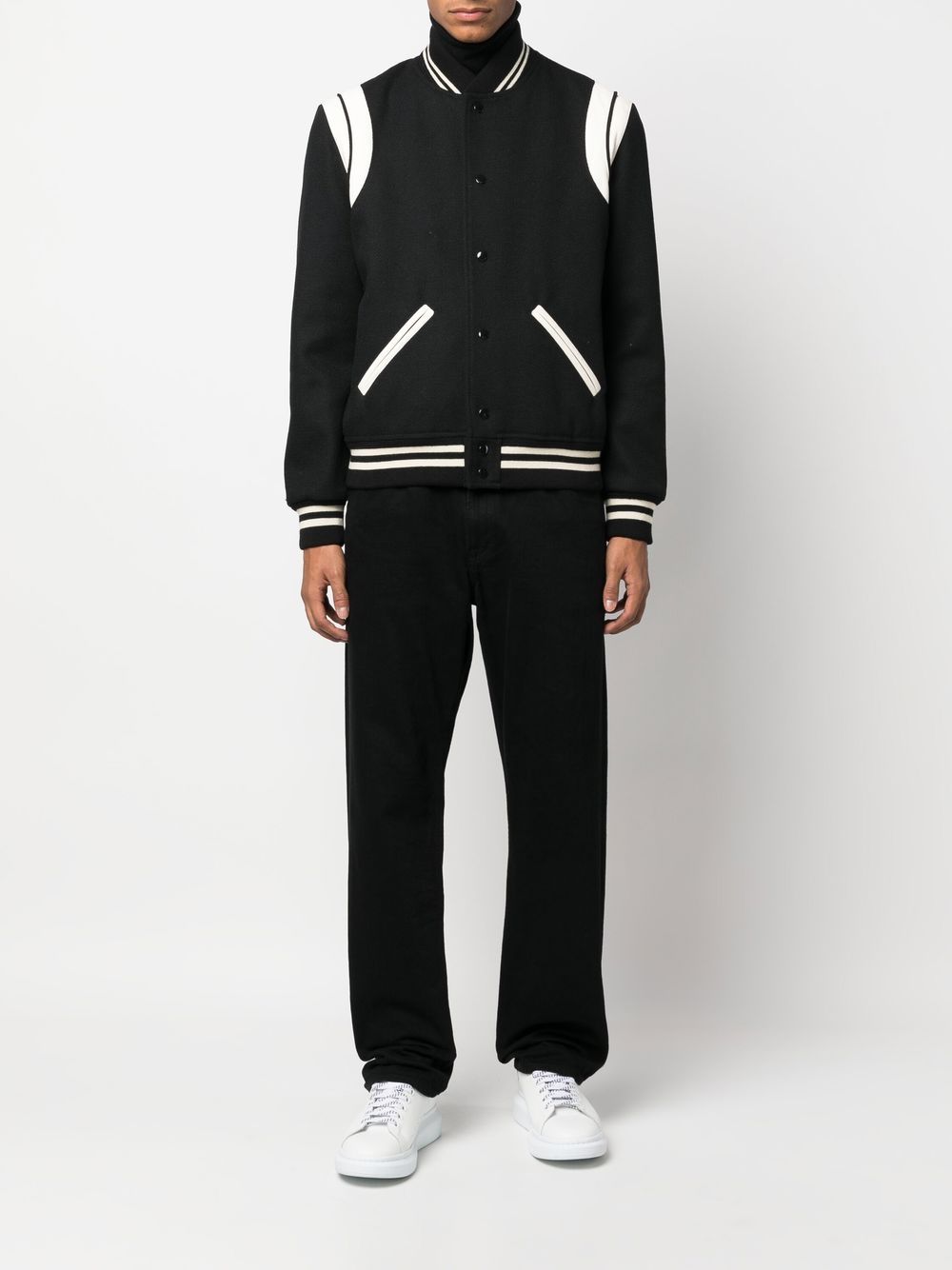 Saint Laurent Varsity Coat Black