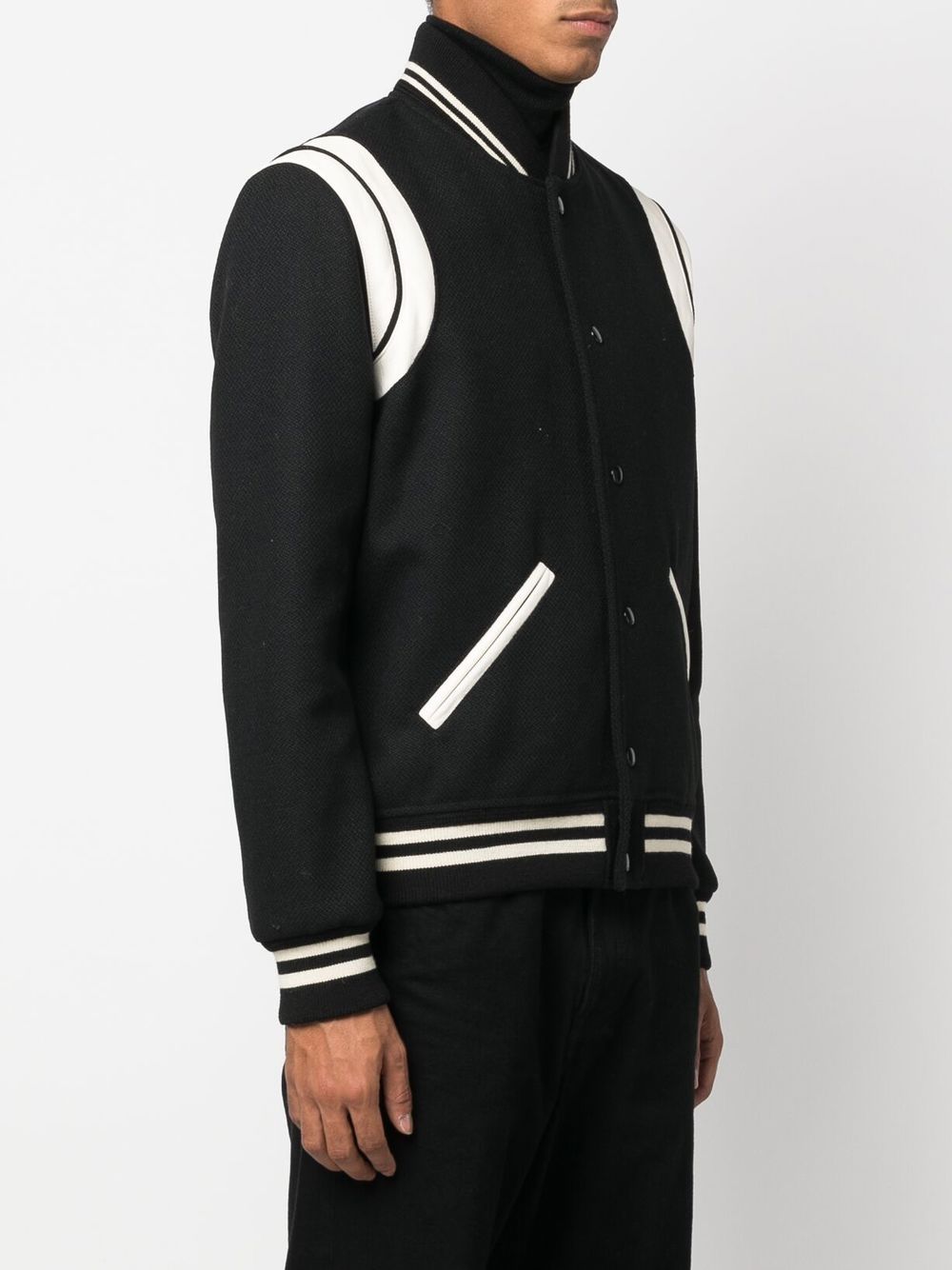 Saint Laurent Varsity Coat Black