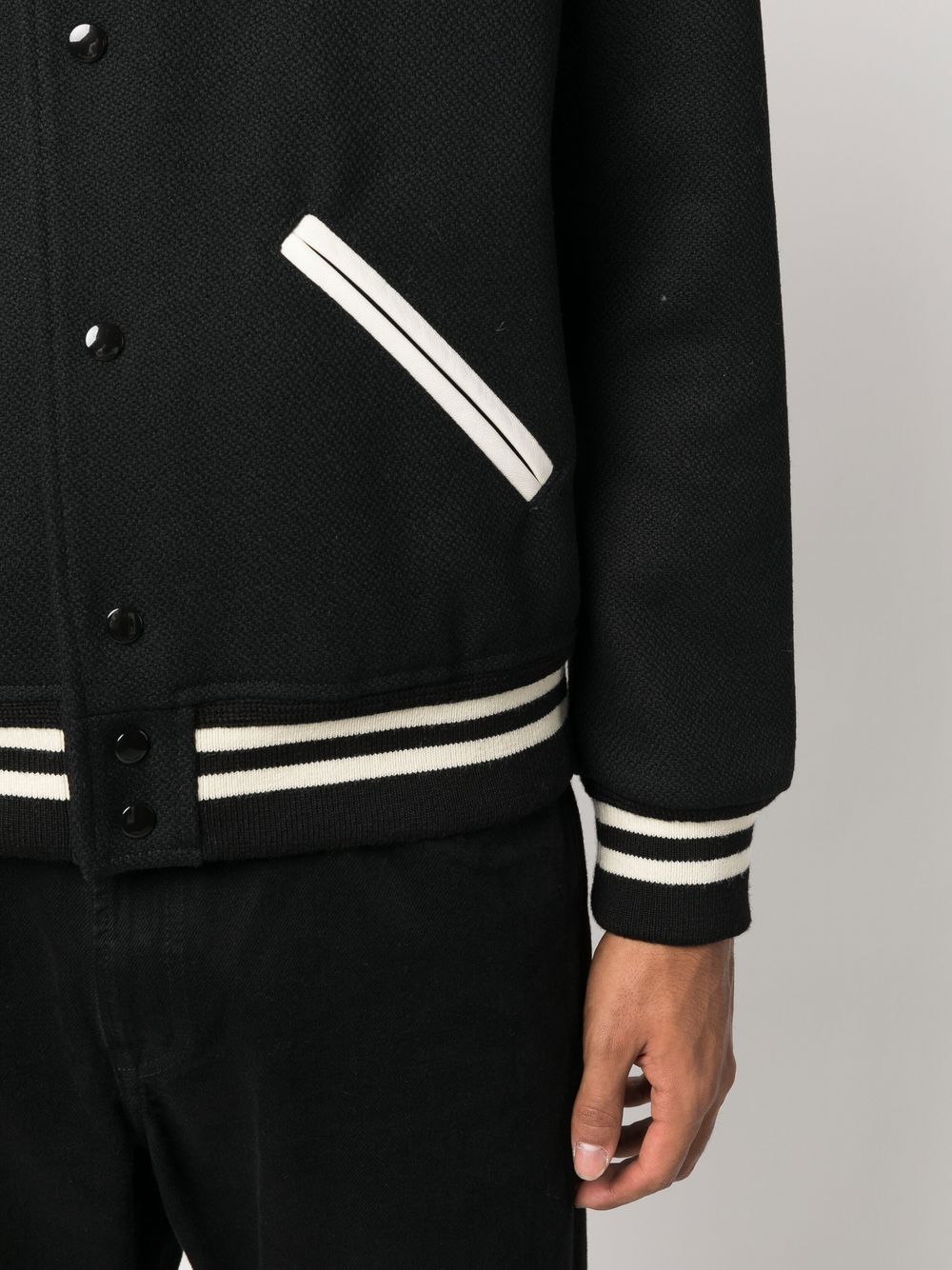 Saint Laurent Varsity Coat Black