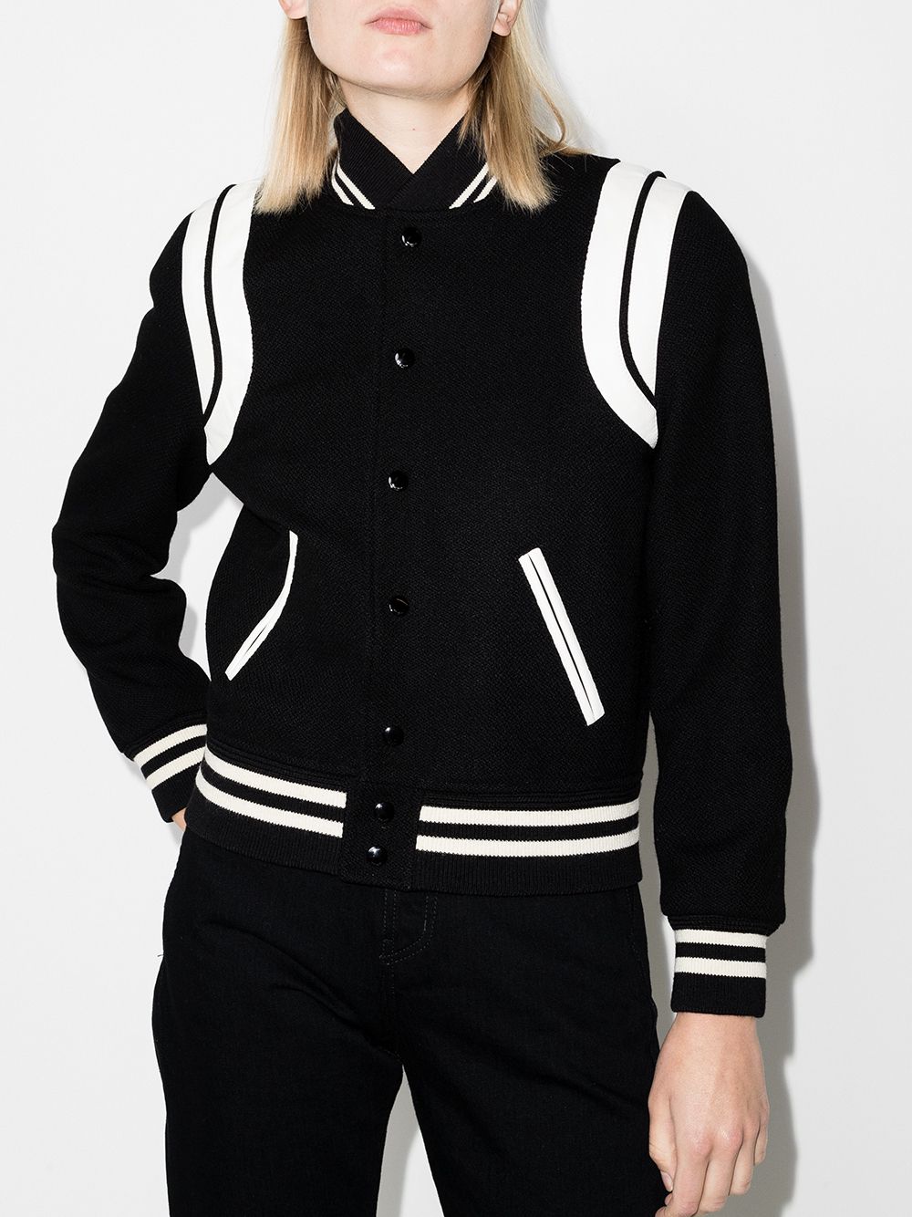 Saint Laurent Varsity Jacket Black