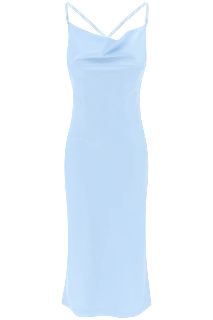 Rotate satin midi slip dress for a