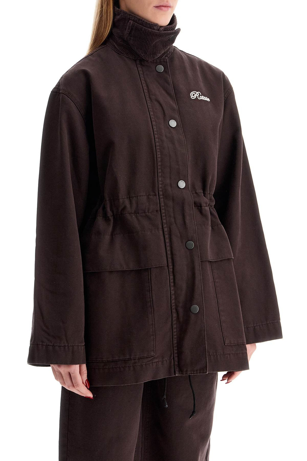 Rotate oversized jacket with embroidered