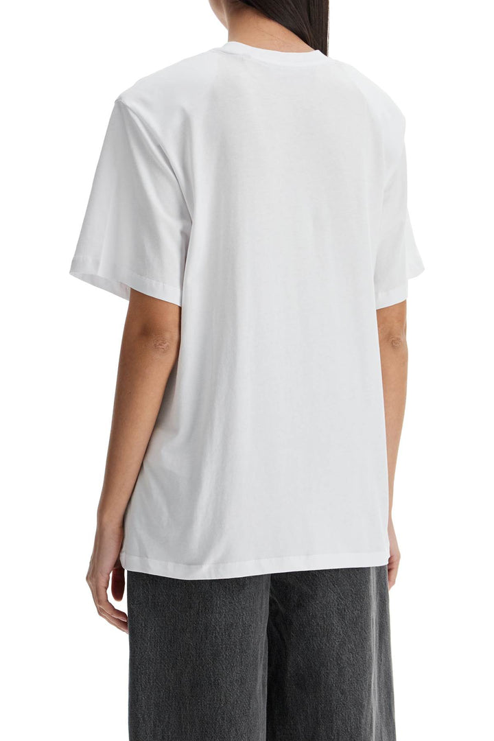 z Rotate white organic cotton t-shirt with wide neck