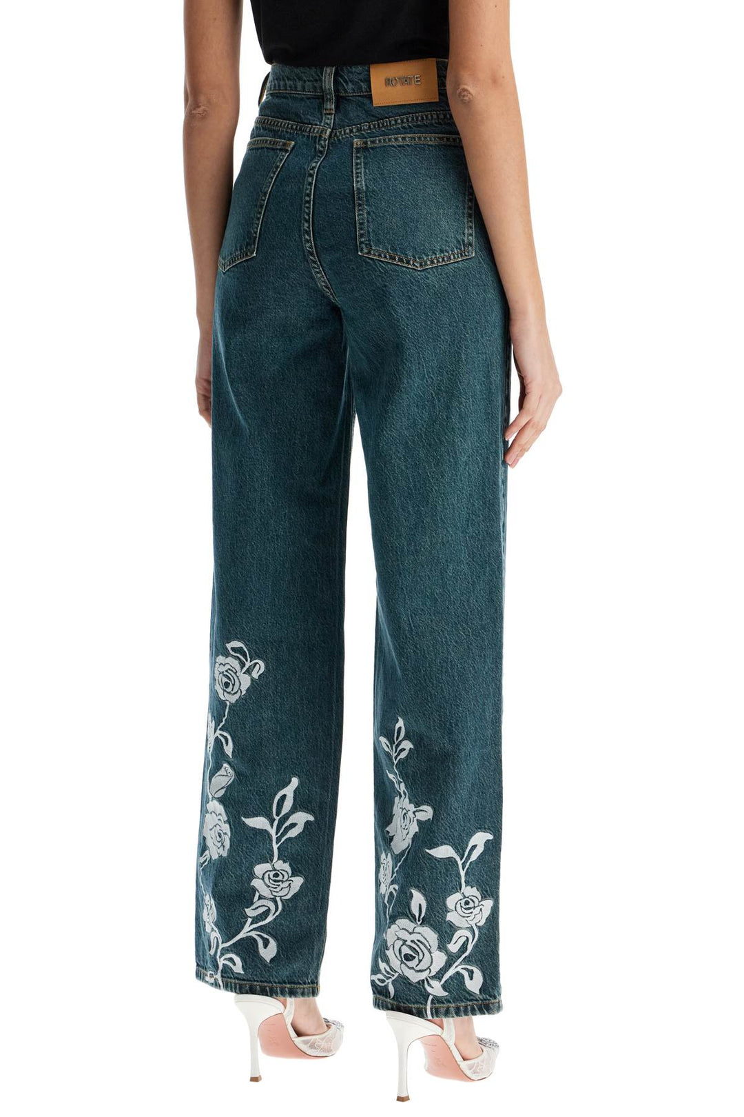 Rotate jeans with floral details