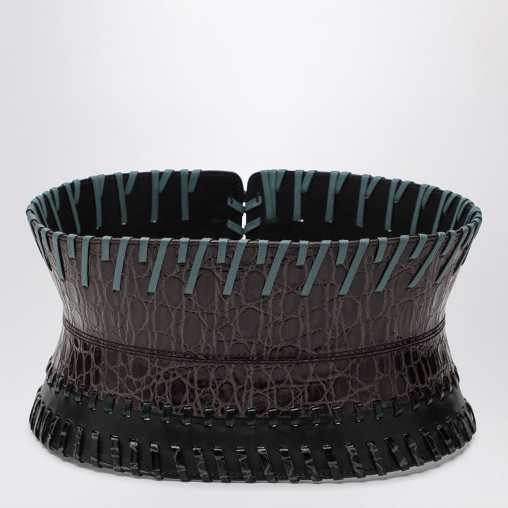 Dries Van Noten leather corset belt