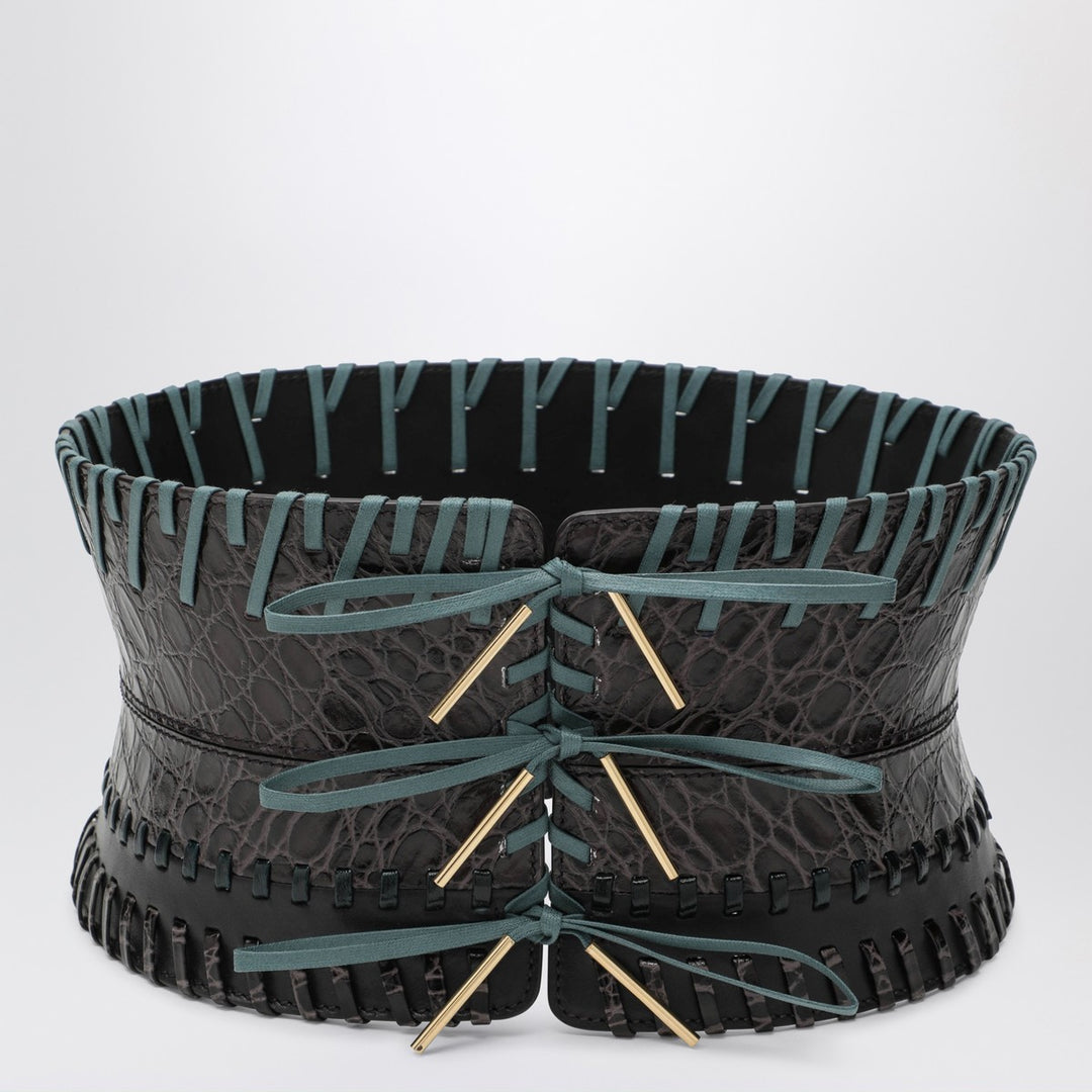 Dries Van Noten leather corset belt