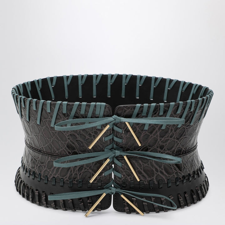 Dries Van Noten leather corset belt