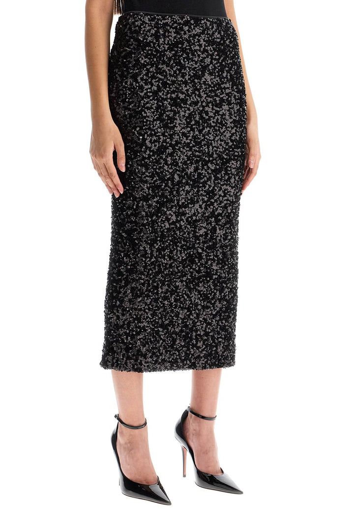 Rotate midi sequin skirt