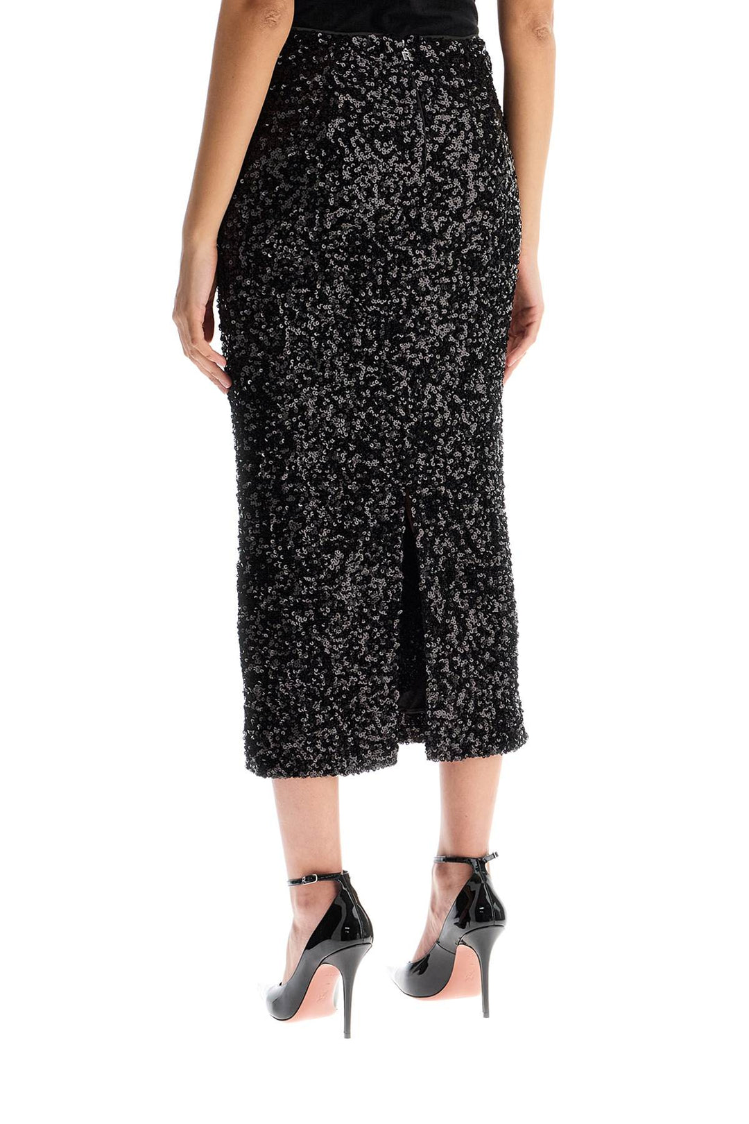 Rotate midi sequin skirt