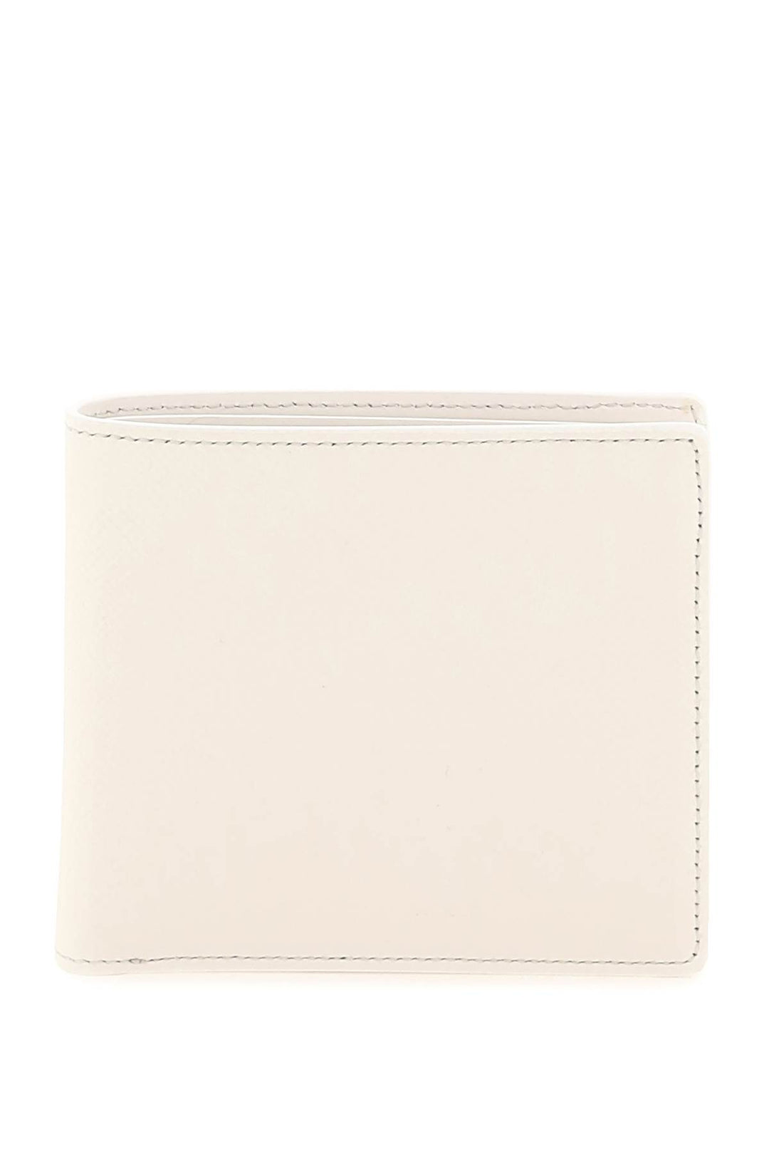 Maison Margiela Grained Leather Bi Fold Wallet   Bianco
