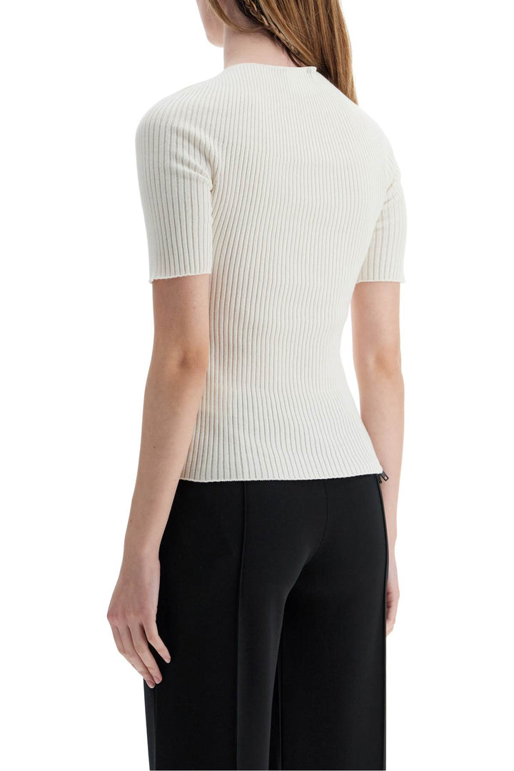 Courreges heritage white cotton and wool sweater