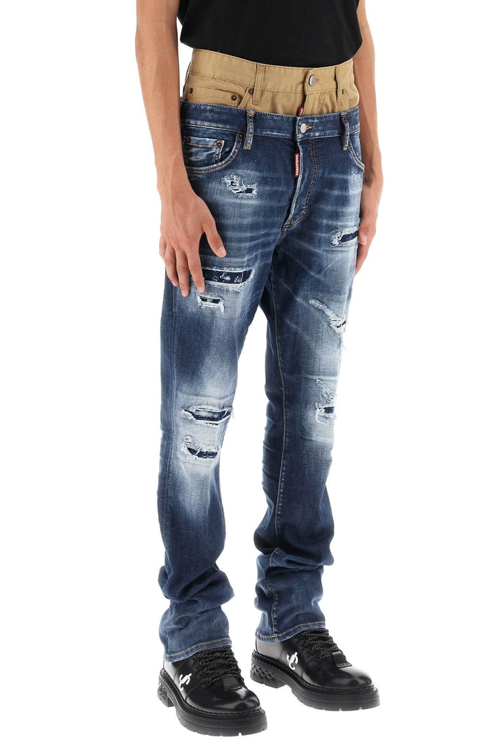 Dsquared2 Medium Ripped Wash Skinny Twin Pack Jeans   Blu