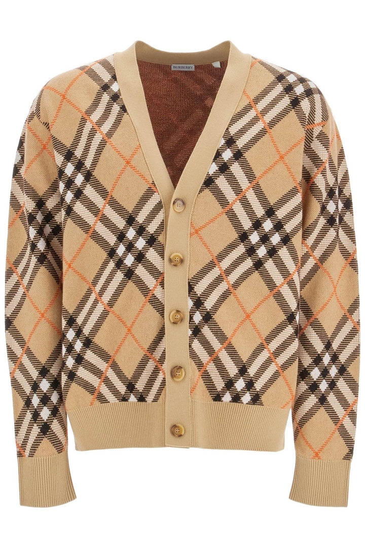 Burberry Ered Wool And Mohair Cardigan Sweater   Beige
