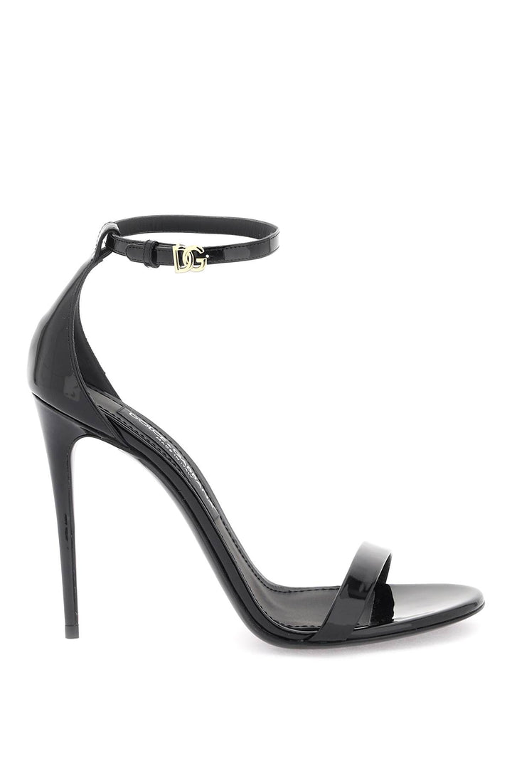 Dolce & Gabbana Patent Leather Sandals   Black