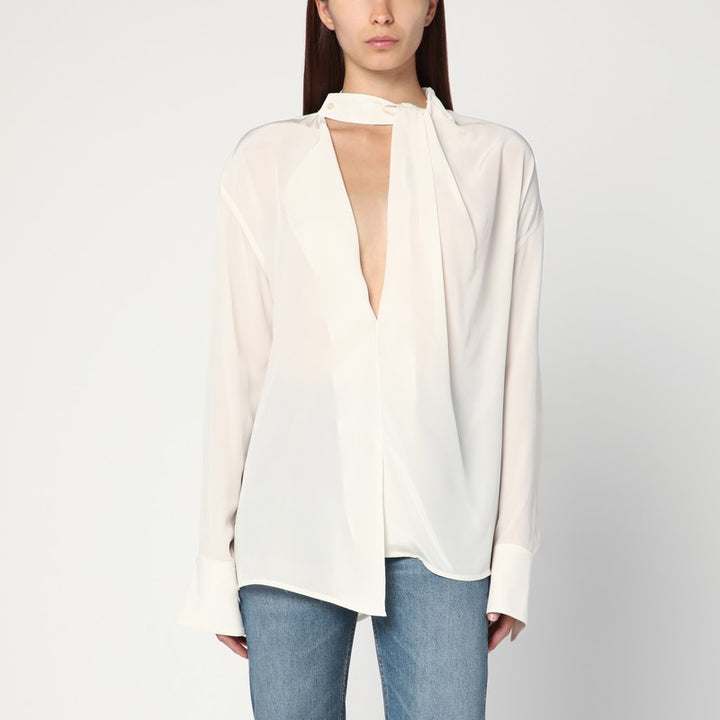 Victoria Beckham draped silk blouse