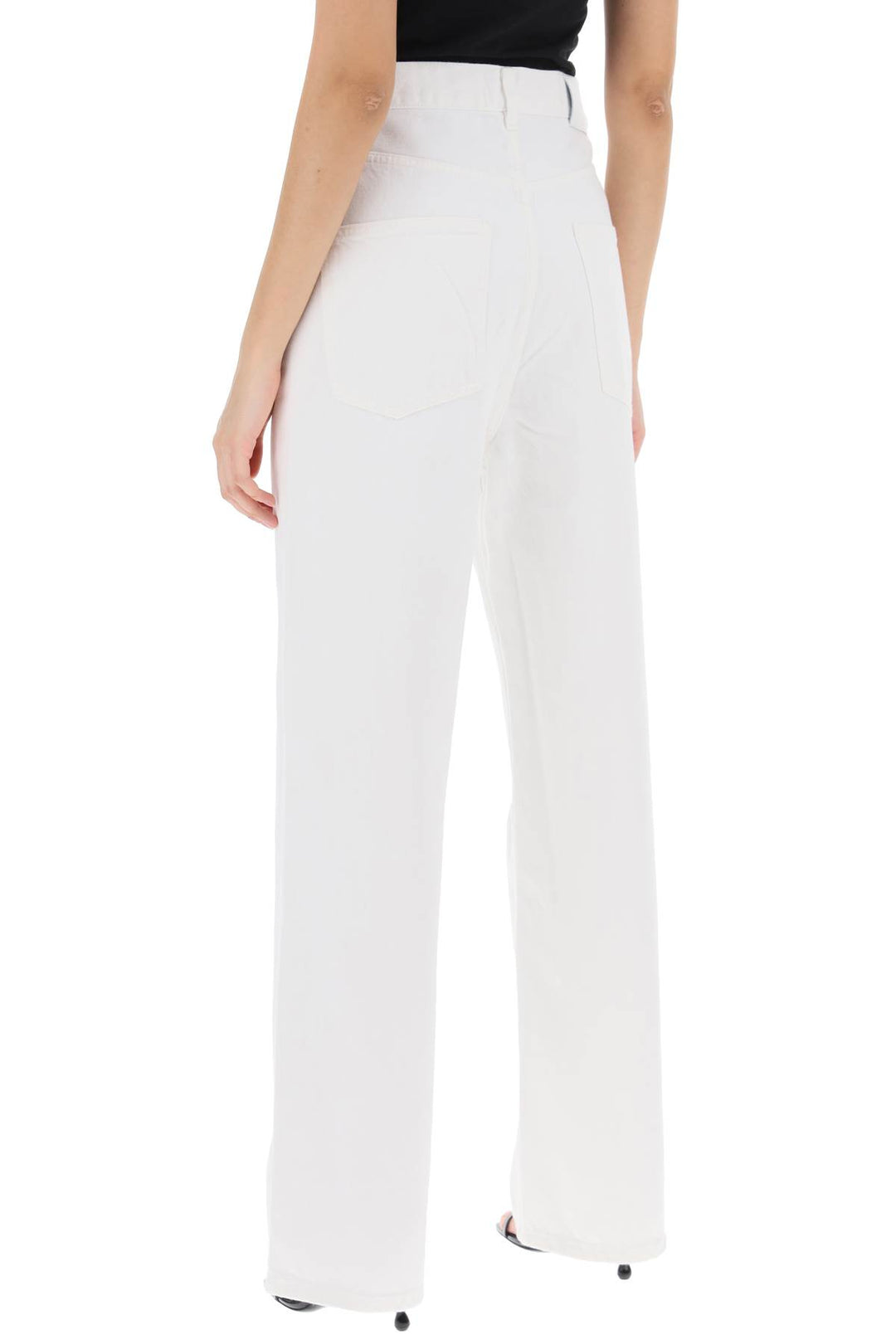 Wardrobe.Nyc Low Waisted Loose Fit Jeans   White