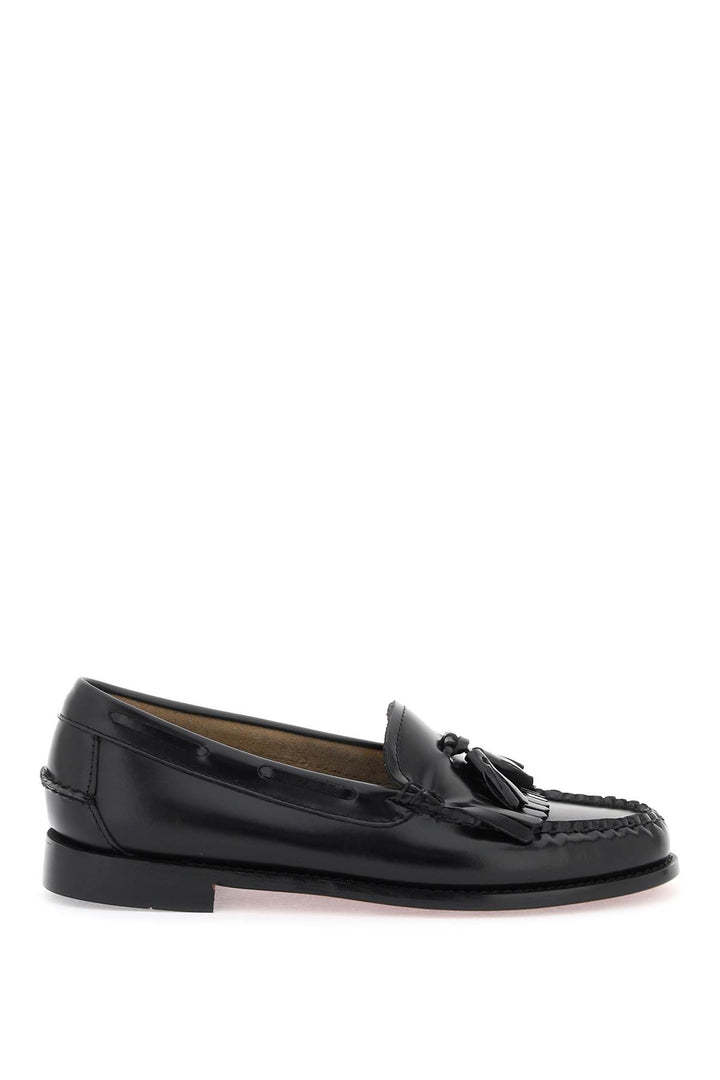 G.H. Bass Esther Kiltie Weejuns Loafers In Brushed Leather   Black