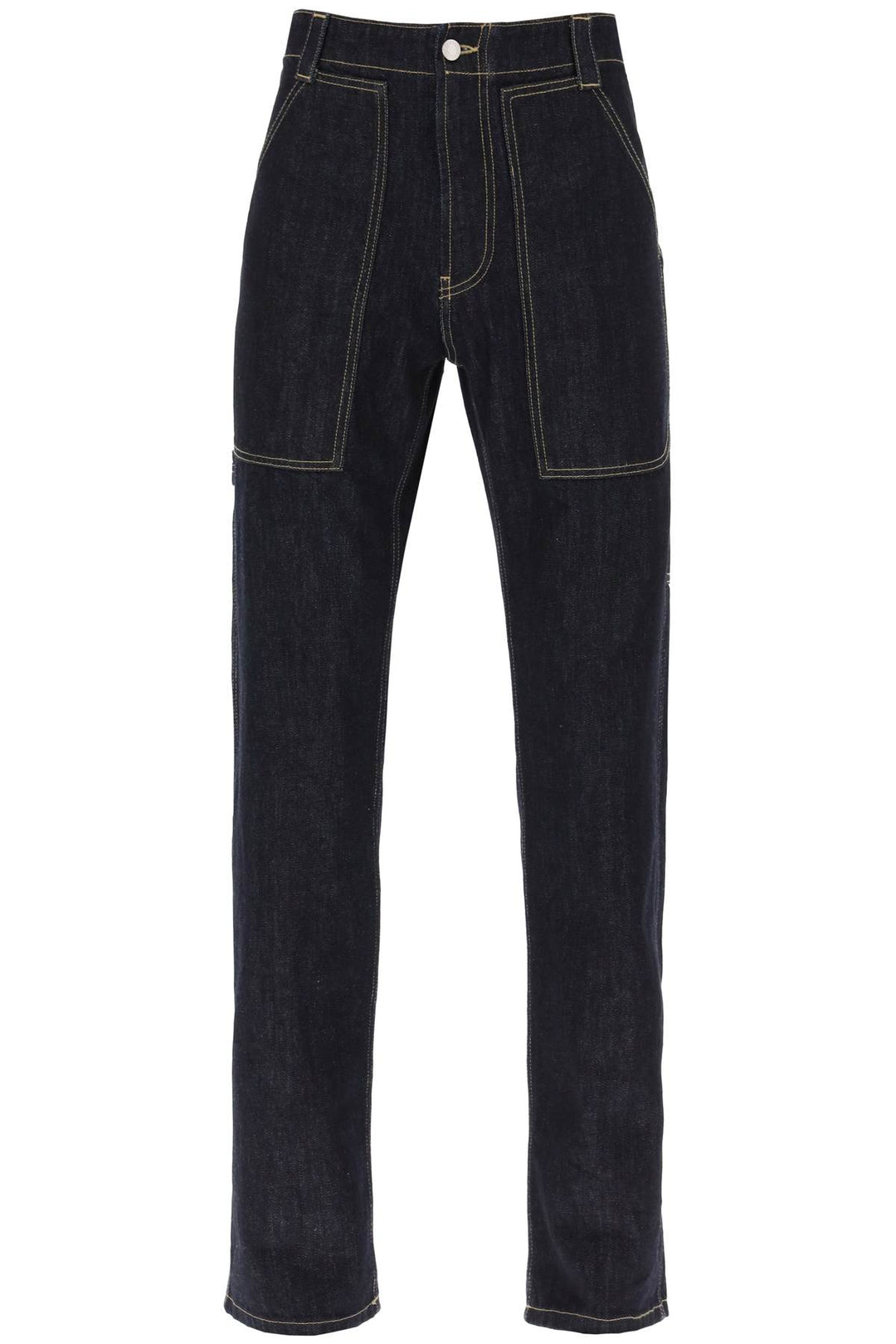 Alexander Mcqueen Loose Jeans With Straight Cut   Blu