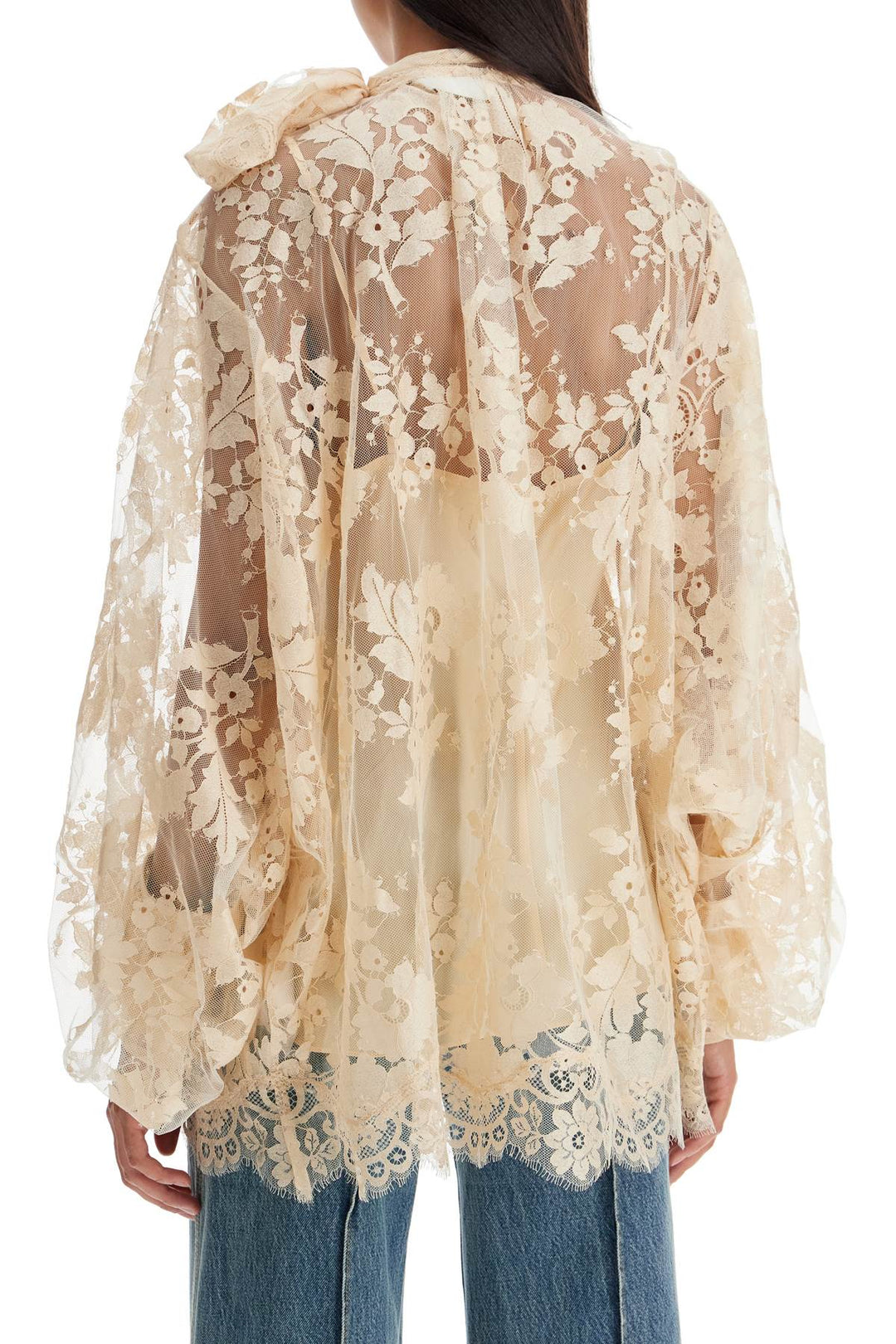 Zimmermann lace blouse with floral pattern