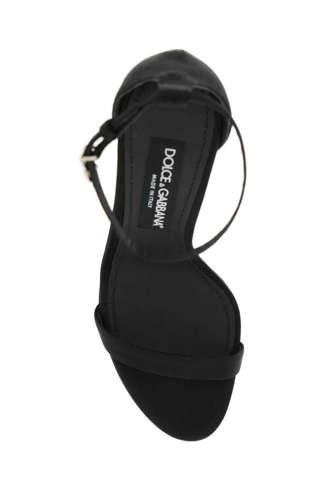 Dolce & Gabbana Satin Sandals For Elegant   Nero