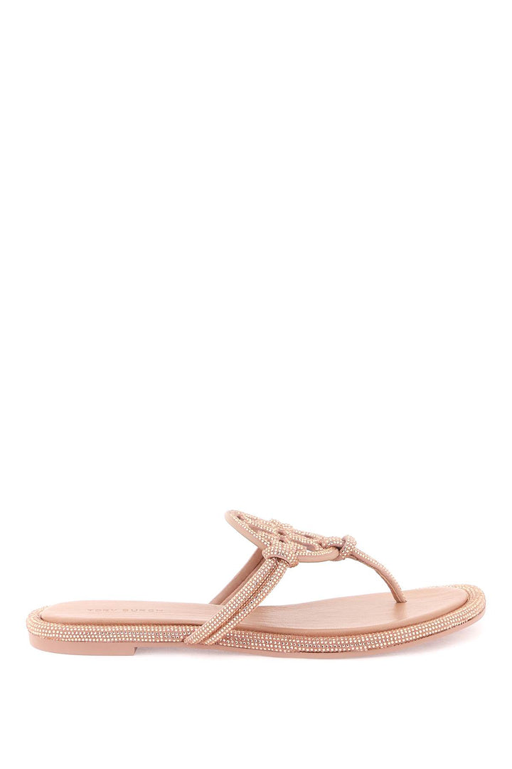 Tory Burch pavé leather thong sandals