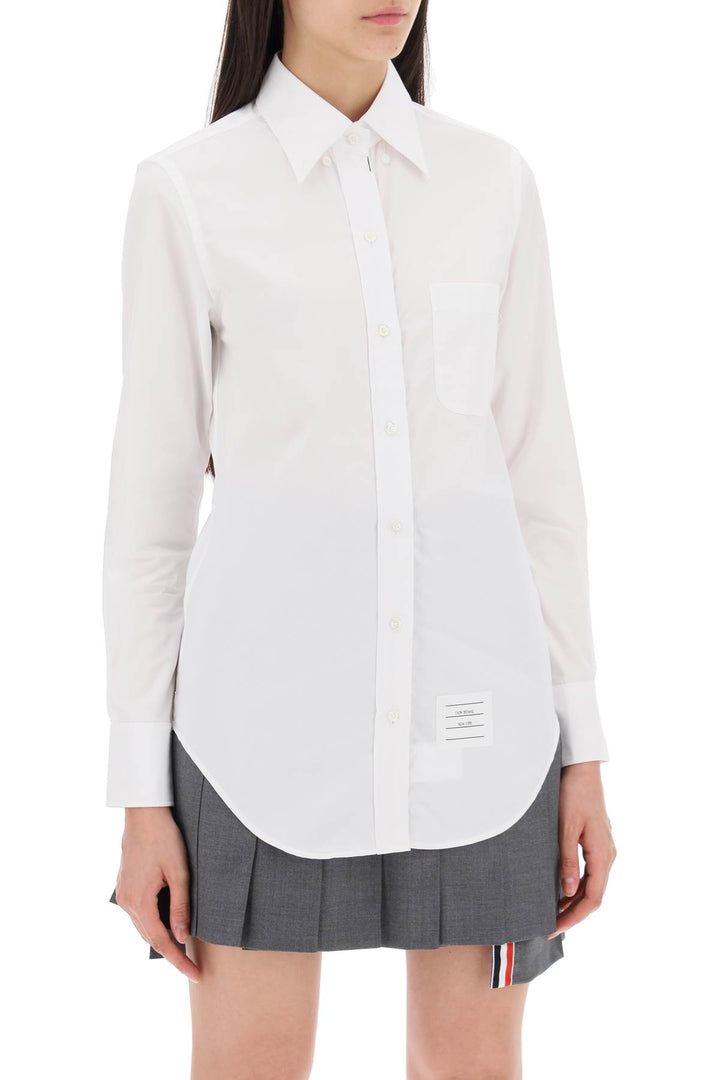 Thom Browne Fitted Shirt In Poplin   White