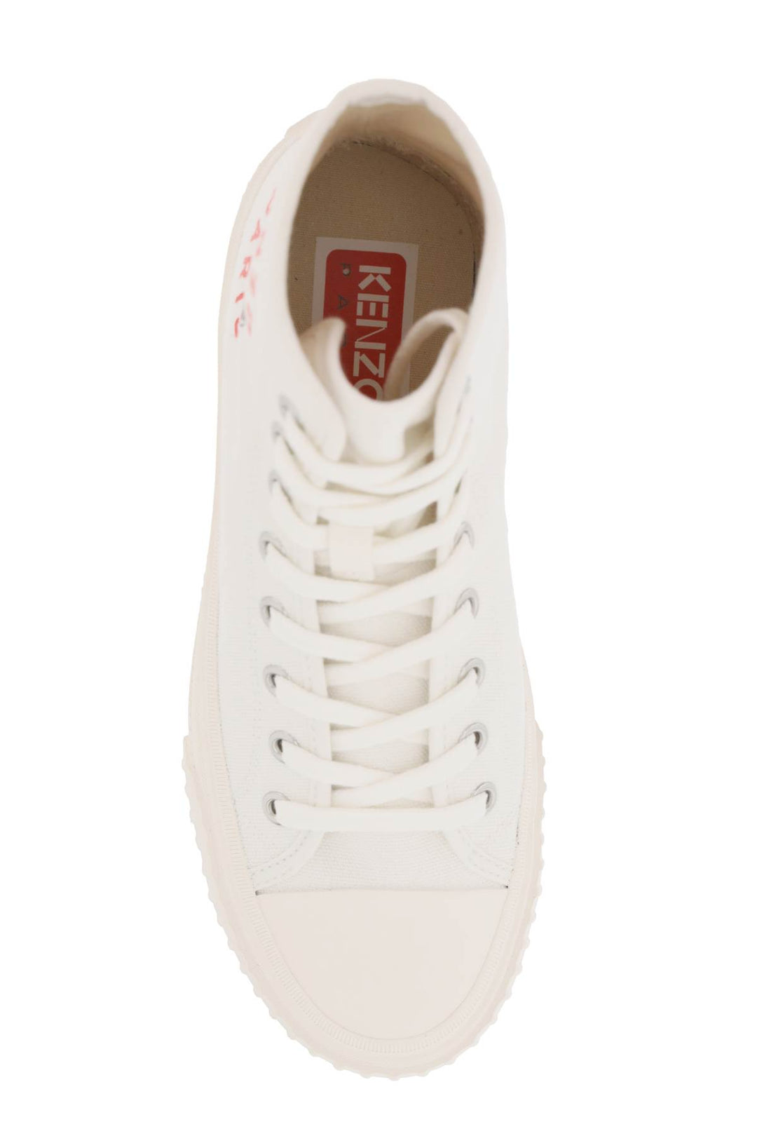 Kenzo Canvas High Top Sneakers   Bianco