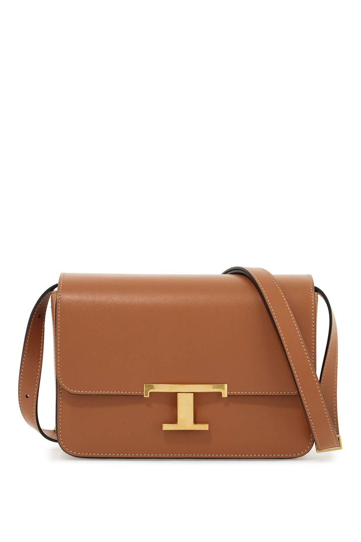 Tod's Timeless T Shoulder Bag With Strap   Brown