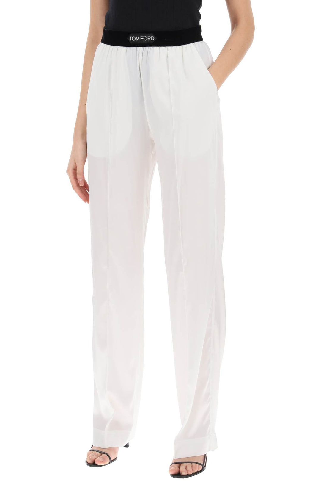 Tom Ford Silk Pajama Pants   Bianco