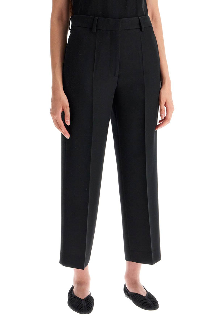 Toteme Cropped Wool Blend Trousers   Black