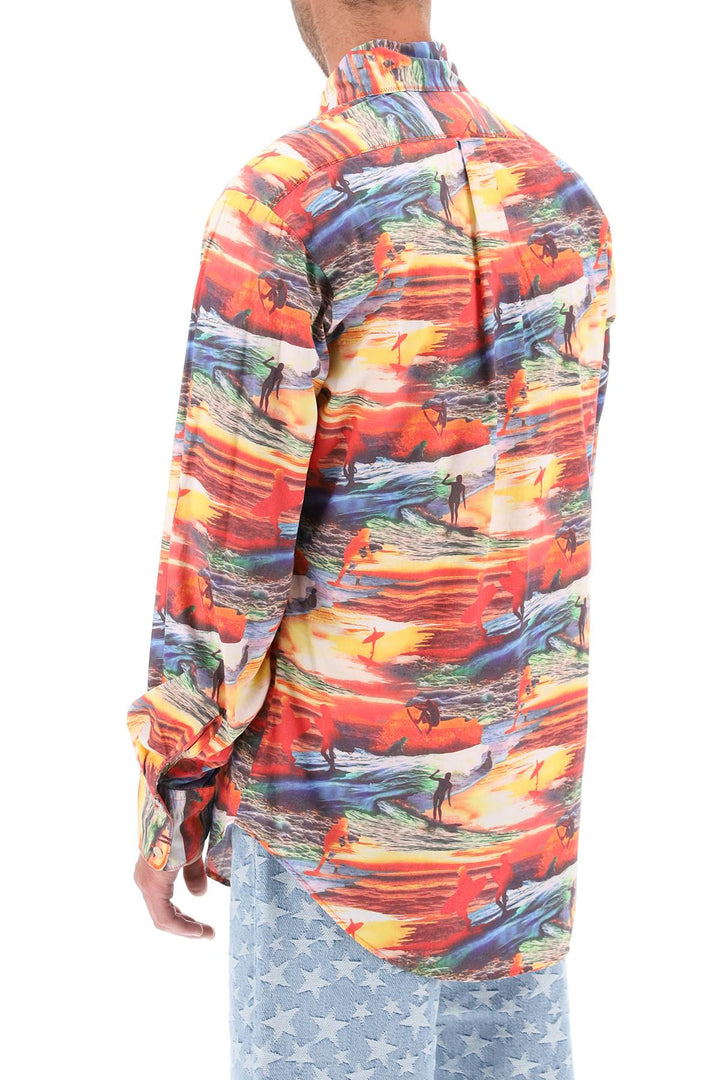 Erl Printed Cotton Shirt   Multicolor