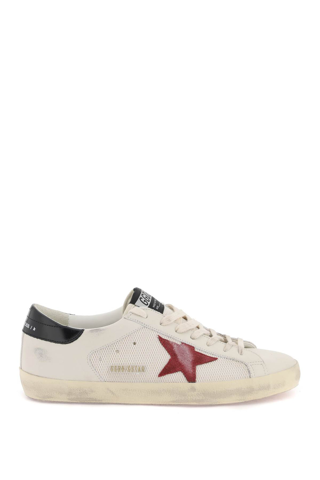 Golden Goose Replace With Double Quoteleather And Mesh Super Star Double Quarter Sne   White