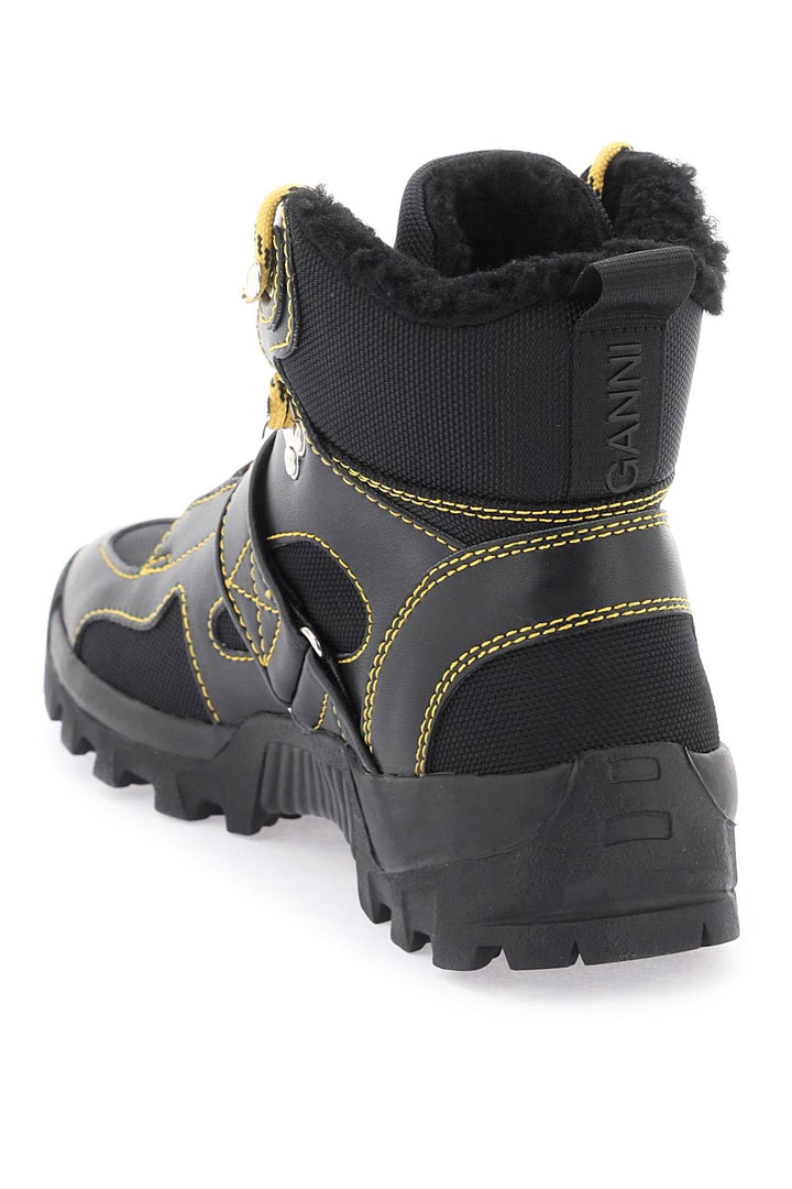 Ganni Performance Hiking Ankle Boots   Nero