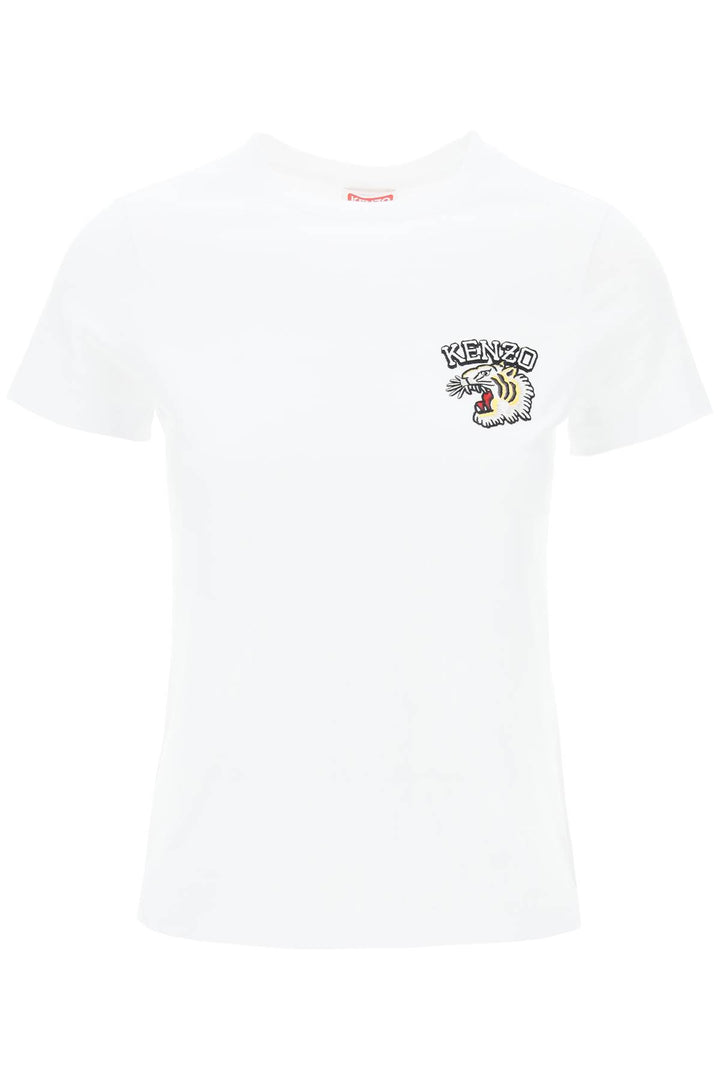 Kenzo Crew Neck T Shirt With Embroidery   White